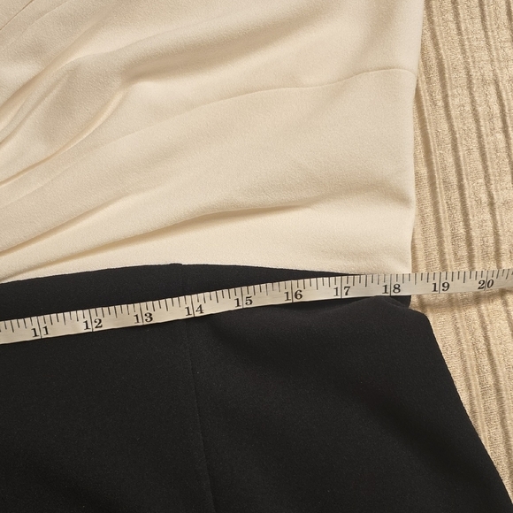 Tadashi Shoji Cream and Black Midi Dress - Picture 11 of 13